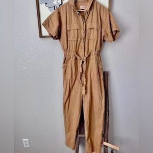 Universal Thread tan cotton utility jumpsuit small